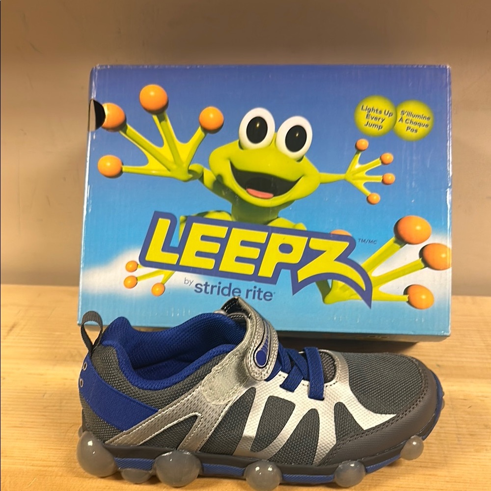 Stride Rite Leepz Kids' Light-Up Sneakers - Blue and Gray
